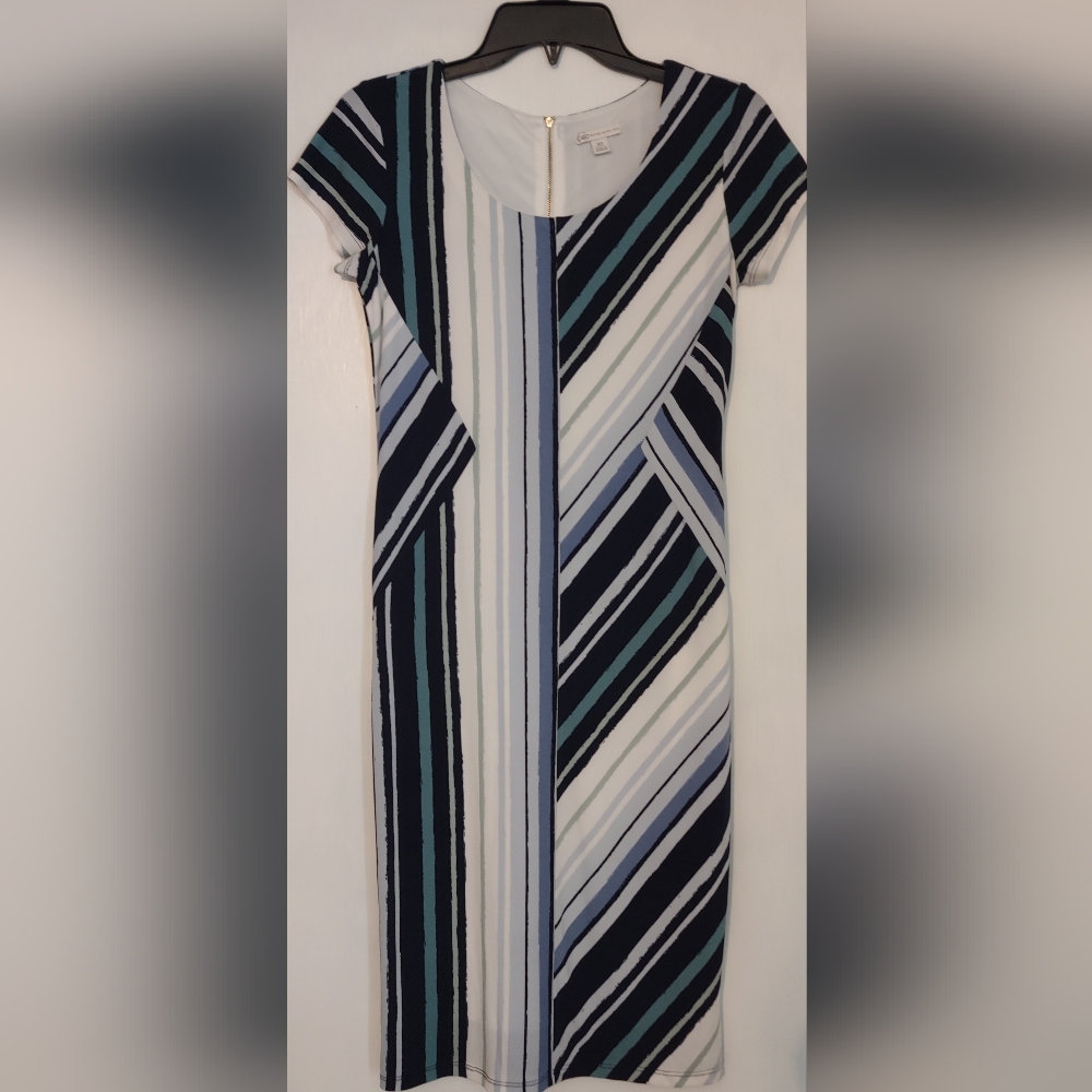 Cato striped knee length dress